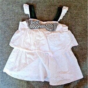 Dress 24 Months Girls Baby Heafquarters White Black Eyelet Lace Sun